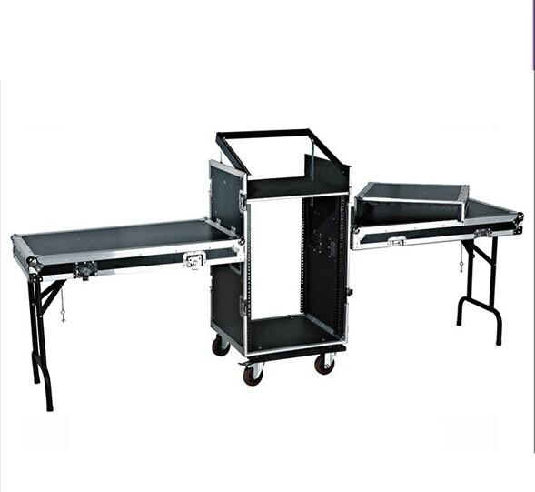 Cheap 14U Amplifier Rack Flight Case With Stand Table for sale