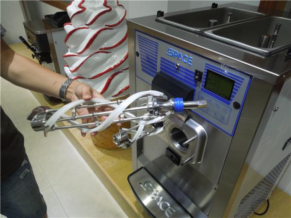 Cheap Countertop Triple Flavor Ice Cream Making Machine With Air Pump High Overrun for sale