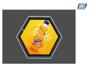 China CRS Round or Hexagon Shape Clear Frame Acrylic LED Light Box,Customized Size and Shape available on sale