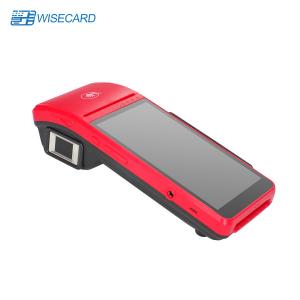 Best Red Big Screen Android POS Terminal With Fingerprint Reader wholesale