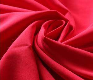 China 230T Red Polyester Rayon Spandex Fabric , Jersey Knit Fabric For Garment on sale