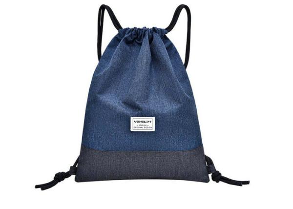 Cheap 600D Polyester Drawstring Backpack , Water Resistant Custom Pull String Bags for sale
