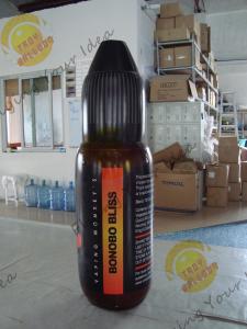 China Black Giant Inflatable Bottle / Nylon Tall Custom Inflatable Products on sale