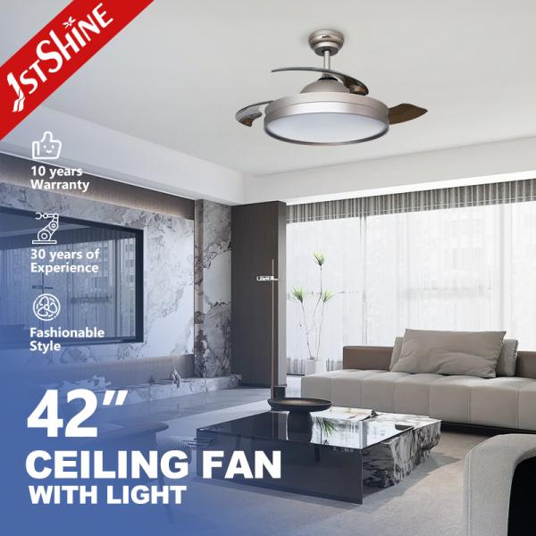 Cheap DC Motor 230V 3 Color LED Invisible Ceiling Fan Remote Control for sale