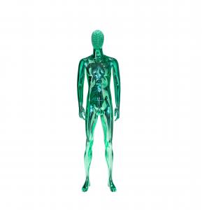 Best Green Full Body Male Mannequin , Electroplated Upright Standing Male Mannequin wholesale