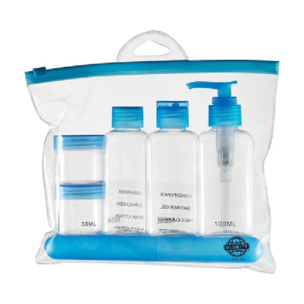 Cheap PP Plastic Travel Bottles Set for Personal Care Airplane Size Empty Jar Kit for sale