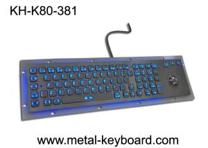 China Rugged Vandal resistant Backlit Metal keyboard with track ball , USB interface and 80 keys on sale