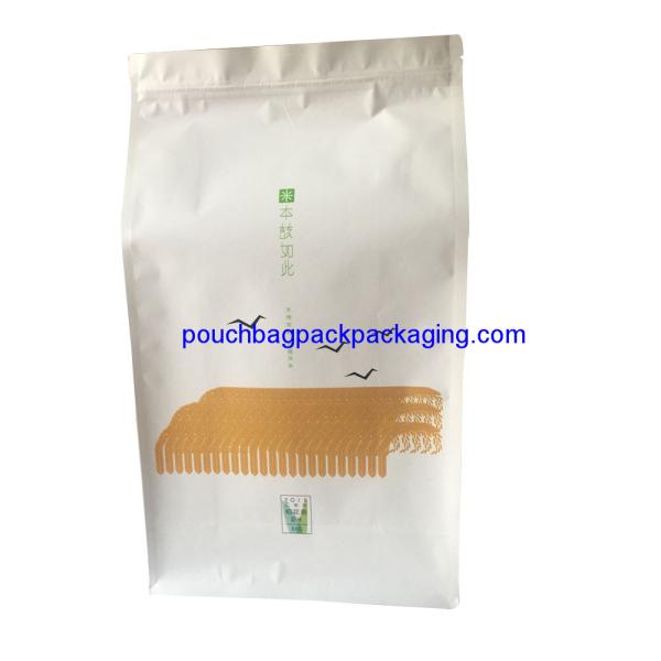 Cheap Standing Side Gusset flat bottom pouch, Quad Seal Flat Block bags for sale