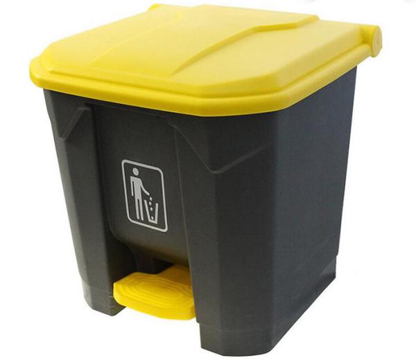 Cheap Hospital Medical 30L Plastic Rectangle Waste Pedal Bin for sale