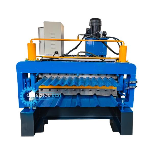 Cheap House Building Double Layer Two Profiles Roof Sheet Roll Forming Machine for sale