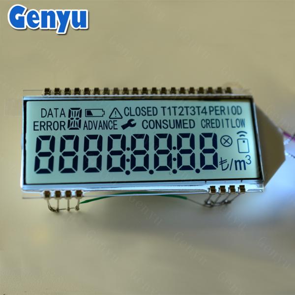 Cheap White Backlight Custom LCD Screen HTN Segmented 28PIN Energy Meter LCD Display for sale