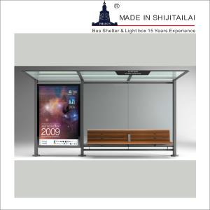 Metal Rectangle T8 Tubes IPE 140 Bus Stop Kiosk