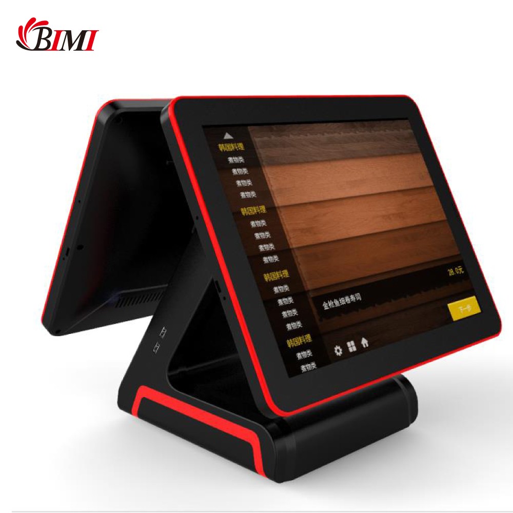 15" Dual Touch Screen POS Solution with Flat Capacitive Screen and Main Screen