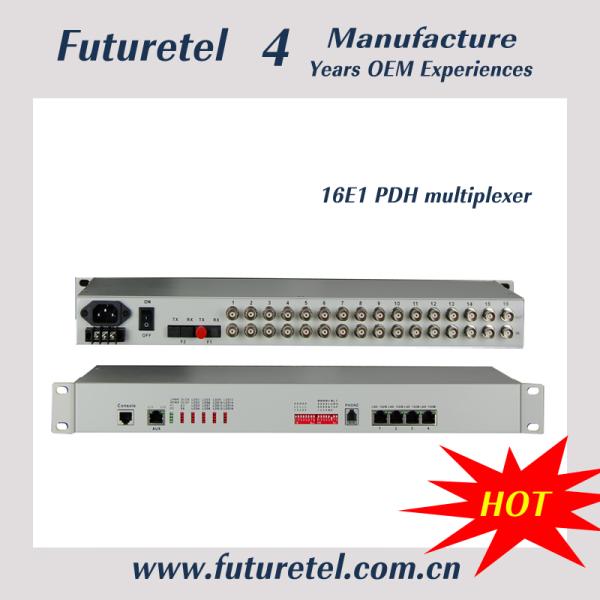 Cheap 16e1 multi-sevice single mode pdh fiber optic communication  multiplexer for sale