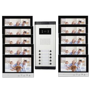 Best CCD CMOS Camera Security System Video Door Phone Intercom Bell For 10 Flats Building wholesale