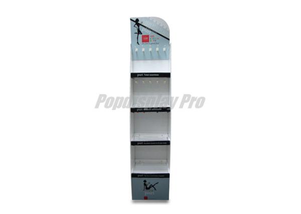 Cheap 4 Shelf Cardboard Pop Point Of Purchase Displays 10 Hooks Simple Structure for sale