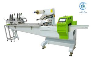 China Food Grade Noodles Horizontal Flow Pack Machine Bread Packaging Machine 100 Bags/Min on sale