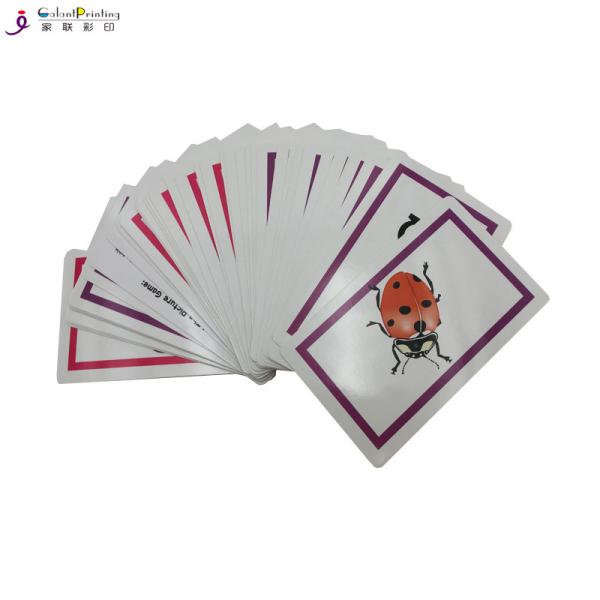 Cheap Glossy Finishing Card Printing Services Toddler Playing Cards Custom Shape for sale