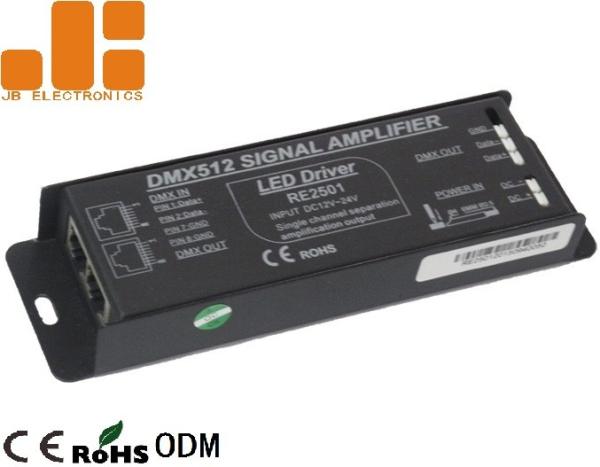 Cheap DMX512 Amplifier DMX Signal Splitter With Single Channel Distribution Output DC12-24V for sale