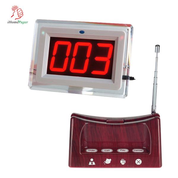 Cheap Restaurant and cafe cheap guest calling service system display receiver and button with menu holder for sale
