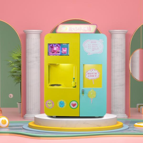 Cheap Double Nozzle Floss Smart Candy Floss Machine Fully Automatic Vending for sale