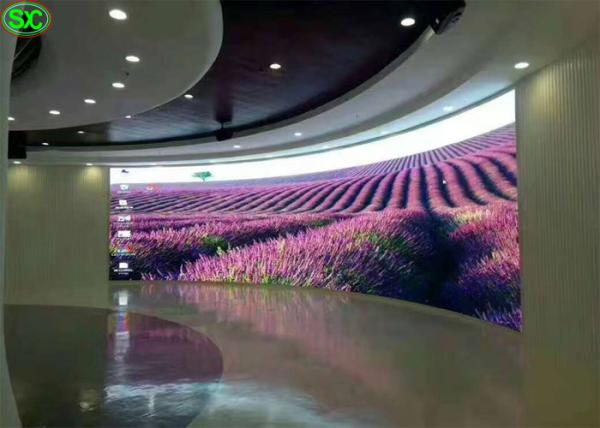 Cheap P6 Led Flashing Curve Indoor Full Color LED Display, 27777 Dots Per Square Meter Novar System for sale