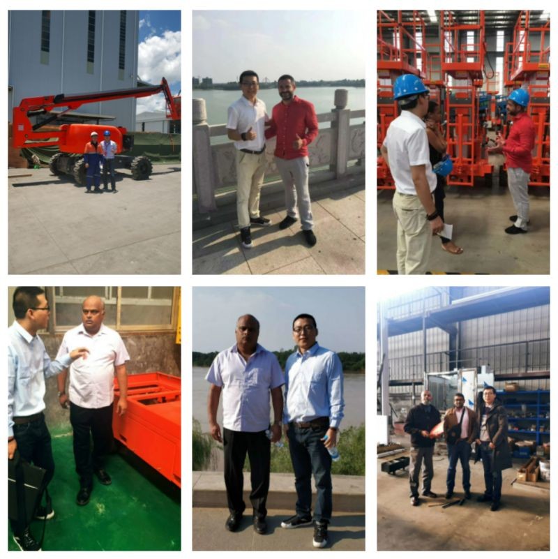 300kg Electric Mobile Scissor Lift Platform Motorized Self Propelled Scissor Lift