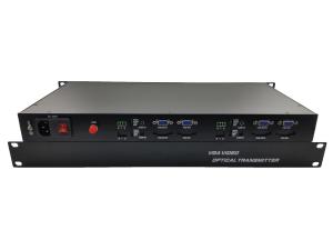 CE VGA To Fiber Converter Audio Video / VGA Multiplexer rack 4CH Audio + Data + Fiber Port