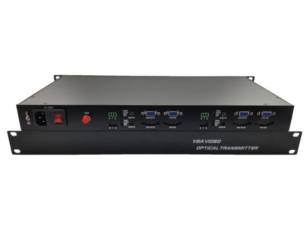 Cheap CE VGA To Fiber Converter Audio Video / VGA Multiplexer rack 4CH Audio + Data + Fiber Port for sale