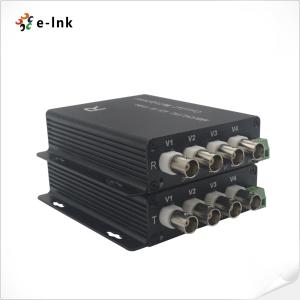 4-Channels Multiplexer Fiber Optical Coax To Ethernet Converter For 2MP Camera