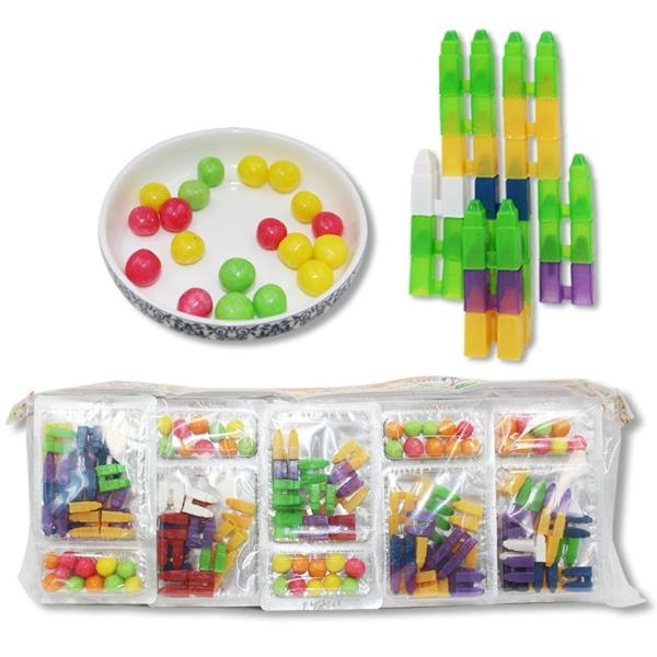 Cheap Novelty Puzzle DIY Building Blocks Toy With Compressed Candy for sale