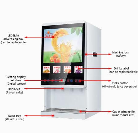 Cheap Metal Juice Vending Machine Automation With LED Lighting System for sale