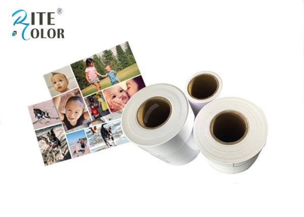 Cheap Glossy Dry Inkjet Minilab Photo Paper , Mircorporous RC White Paper for sale