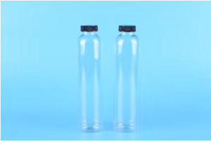 Customized clear plastic PET beverage bottles with tamper proof cap