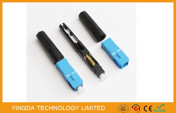 Cheap Quick Assembly Connector SC , Field Installation Connector Blue For CATV / LAN Network for sale
