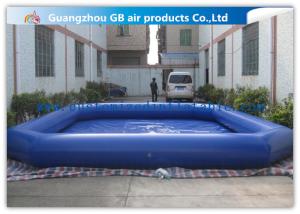 China Commercial Giant Swimming Pool Inflatables , Dark Blue Large Inflatable Pool Toys 8 * 6m on sale