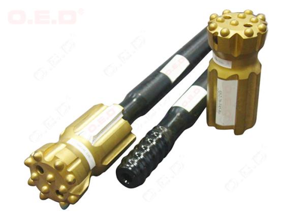Cheap T51 T45 R22 R25 R28 Thread Button Bit , DTH Hammer Button Bits Wear Resistance for sale
