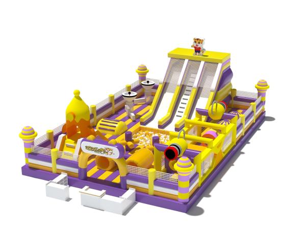 Cheap Tiger Fun Park Playground With Big Slides And Obstacles Course for sale