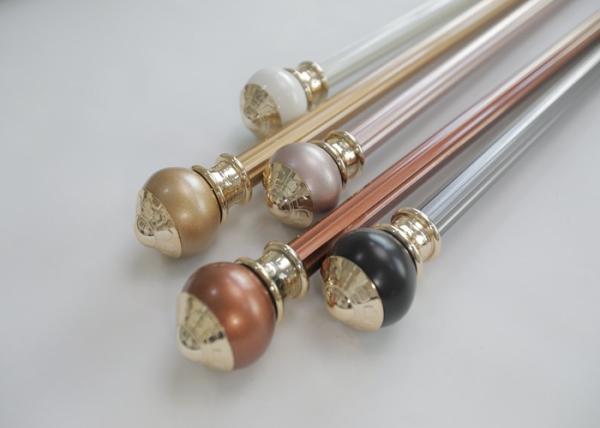 Cheap Zinc Alloy Simple Style 5.8 Metres Extra Long Black Curtain Rod for sale