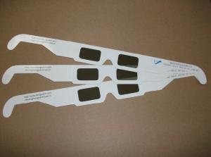 Paper Linear Polarized Glasses Disposable Used