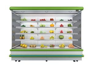 Open Front Automatic Defrost Air Curtain Merchandiser Display Multi Deck Chiller