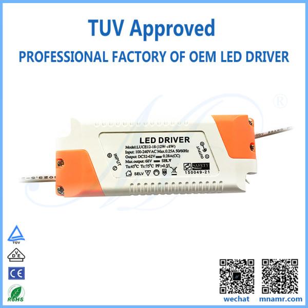 Cheap TUV approved LED lighting transformer driver for 18w downlight for sale