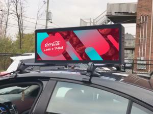 SMD1415 P2.5 Taxi Top LED Display 100W 1/16S Scan Mode double sided display 960x320