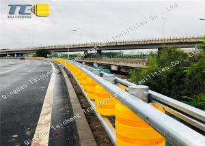 Best Galvanized Rail Safety Roller Barrier System Pu Rollers Yellow Rustproof wholesale