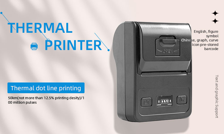 Custom 58mm Pocket Bluetooth Portable Mobile Printer with USB BT Wireless Interface