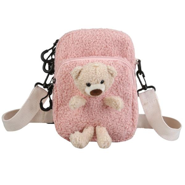 Cheap No Smell Children Short Plush 3D Teddy Bear Bookbag for sale