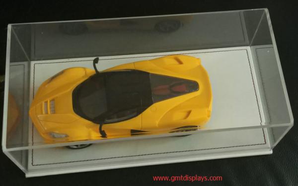 Cheap New Design Acrylic Model Car Display Box  Perspex Toy Display Case W/ PU Bottom Plexiglass Display Box for sale