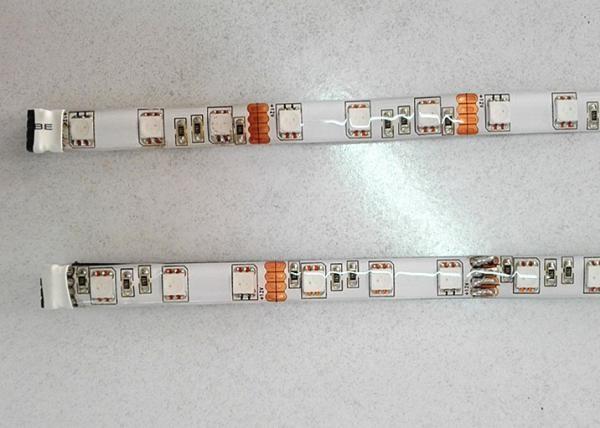 Cheap 5050 RGB Flexible LED Strip Lights Pure / Warm White Multi Colours Drop Glue for sale