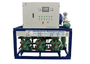 R404a  refrigeration compressor unit for -18℃ lamb cold storage with PLC auto control system