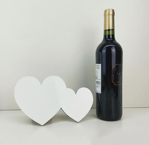 Cheap Double Heart Dye Sublimation Blanks Custom Photo Panel Frame for sale